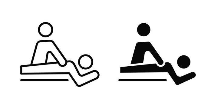Massage icon illustration simple design elements