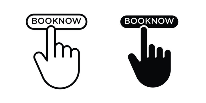 online booking icon illustration simple design elements