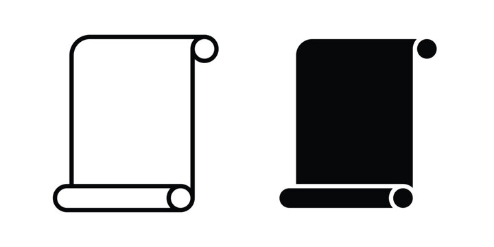 Paper Scroll icon illustration simple design elements