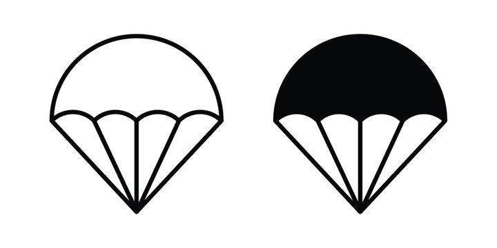 Parachute icon illustration simple design elements
