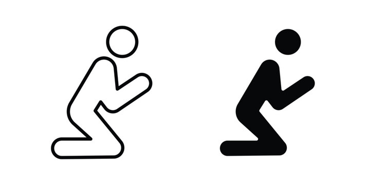 Person Praying icon illustration simple design elements
