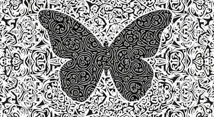 Butterfly with intricate black patterns. © Abidzar