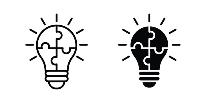 Problem solving icon illustration simple design elements