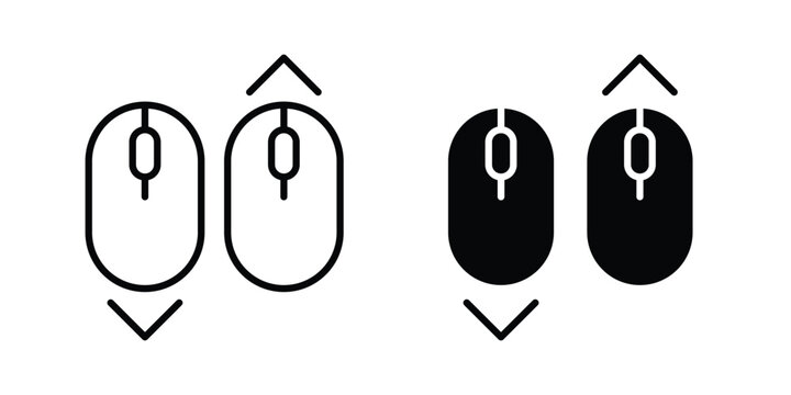 Scroll down up icon illustration simple design elements