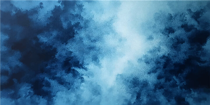 Dark turbulent storm cloudscape, abstract texture, evocative atmosphere, swirling shades azure indigo.