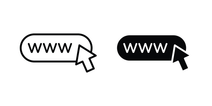 Url icon illustration simple design elements