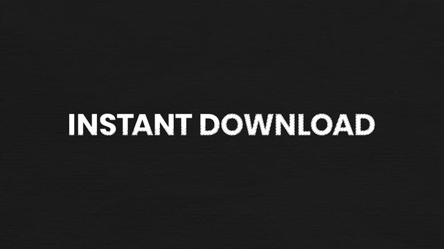 Instant Download Vintage Text Animation 4K Digital Access Promo for Media Files Software and Online Content Campaigns
