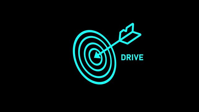 Futuristic digital drive concept with glowing blue circuit patterns and upward arrow symbolizing