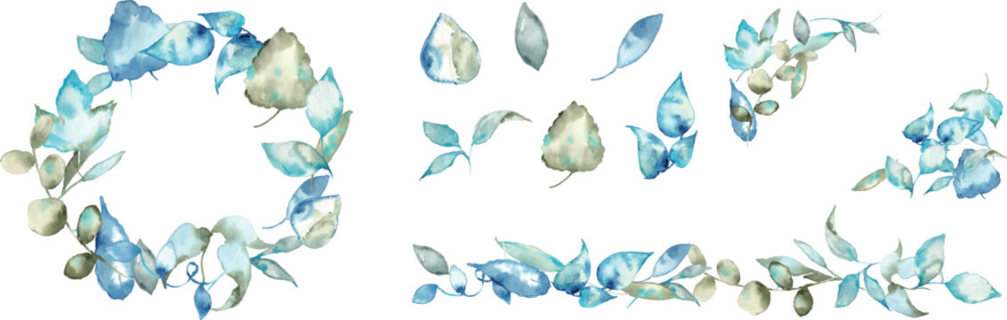 水彩画。水彩タッチの夏の新緑イラスト。グラデーションカラーの葉っぱ背景。ベクターイラスト。
Watercolor painting. A watercolor-style illustration of fresh summer greenery. A background of leaves with a gradient color scheme. Vector illustration.