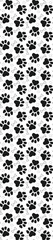 Fototapeta premium Paw print seamless pattern with dog bones and hearts for pet textile design. footprint pattern