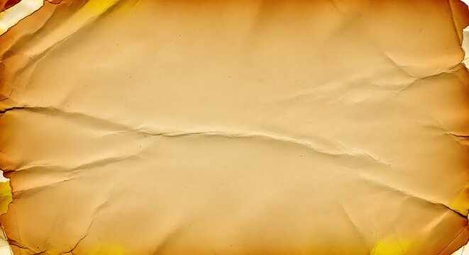 Close-up of crumpled light beige paper texture