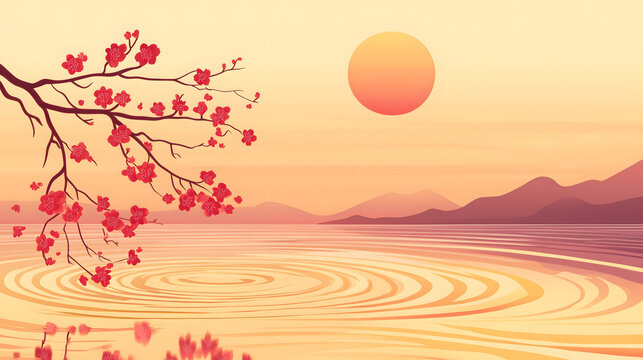 Spring tide reflects sun