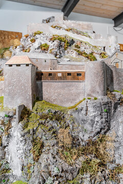 The model of Musso Castle inside the civic museum
