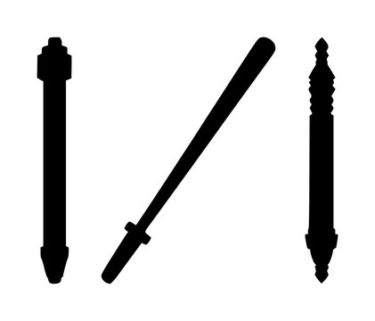 Joystick set with black silhouette against white background featuring gaming, controller, iconography with simple line art and monochrome