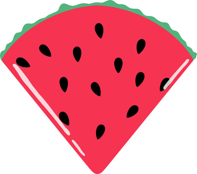 Watermelon Slice Swim Ring Illustration