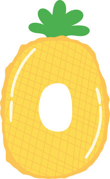 Pineapple Swim Ring Illustration