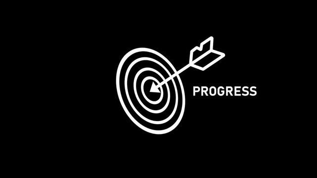 Circular progress arrow loop motion animation symbolizing growth and development in modern