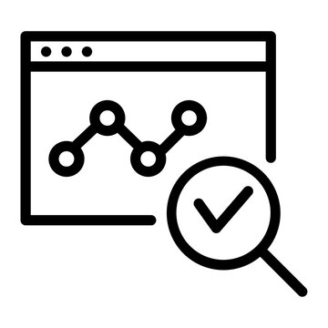 machine performance analytics line icon