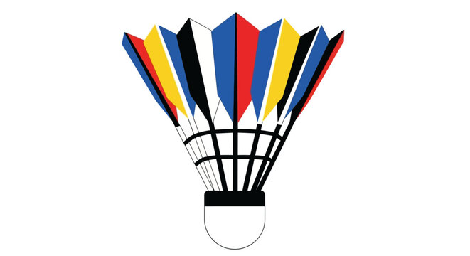 colorful badminton shuttlecock vector illustration graphic