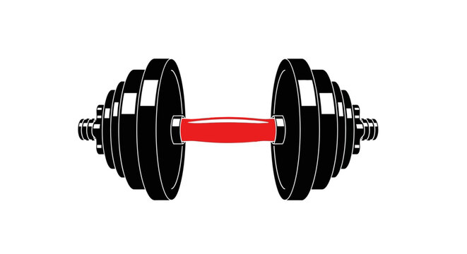 dumbbell icon vector illustration for fitness and exercise design