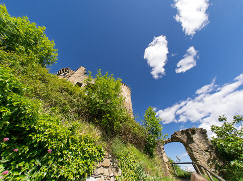 very nice view of madrignano castle near calice al cornoviglio