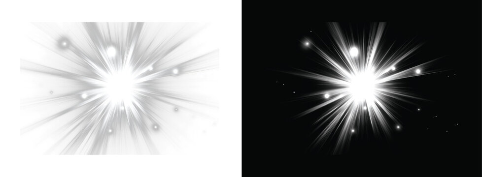 Shining star, light spark with rays. Light sparkle bling effect, overlay glowing explosion png effect, sparkle light effect isolated on transparent background.