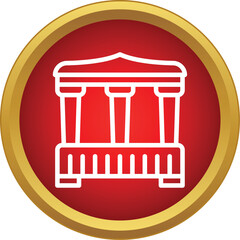 Fototapeta premium Stylized parthenon icon representing ancient history, culture, and travel