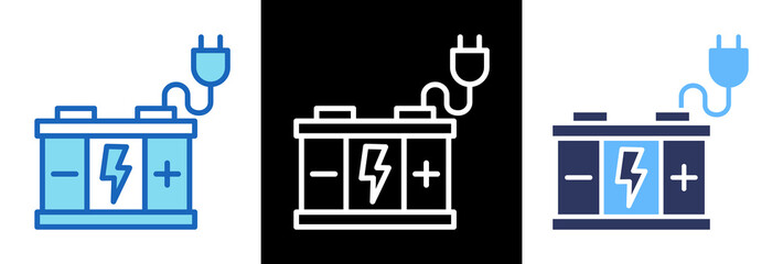 Fototapeta premium Battery Recharge triplestyle icon