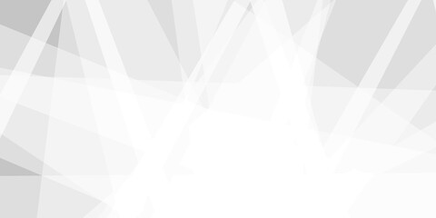 Fototapeta premium Abstract background, with intersecting diagonal, lines and translucent, geometric shapes in, light gray and, white color palette, for backdrop .
