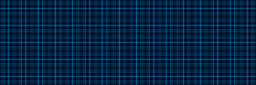 Dark blue technical grid background with glowing cyan lines forming precise square pattern, futuristic digital blueprint style, seamless geometry texture technology interface visualization backdrop