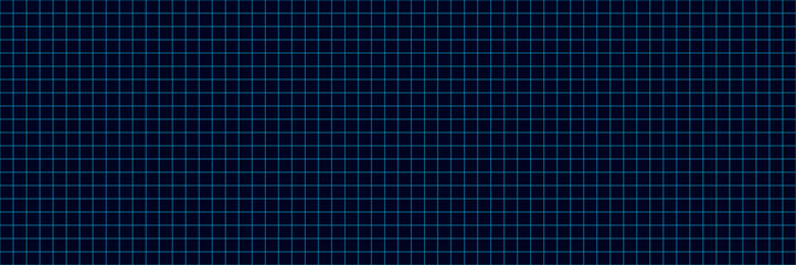 Dark blue neon grid pattern glowing on deep background creating futuristic digital landscape with perspective lines ideal for technology themes cyber space design modern abstract backdrop wallpaper © SpainArts