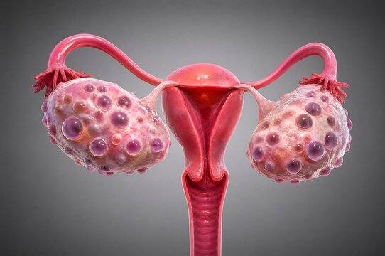 Polyendocrine metabolic ovarian syndrome cross section anatomy of uterus