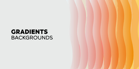 Naklejka premium gradient wave design smooth flowing abstract background