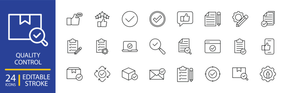 Quality Control icon set