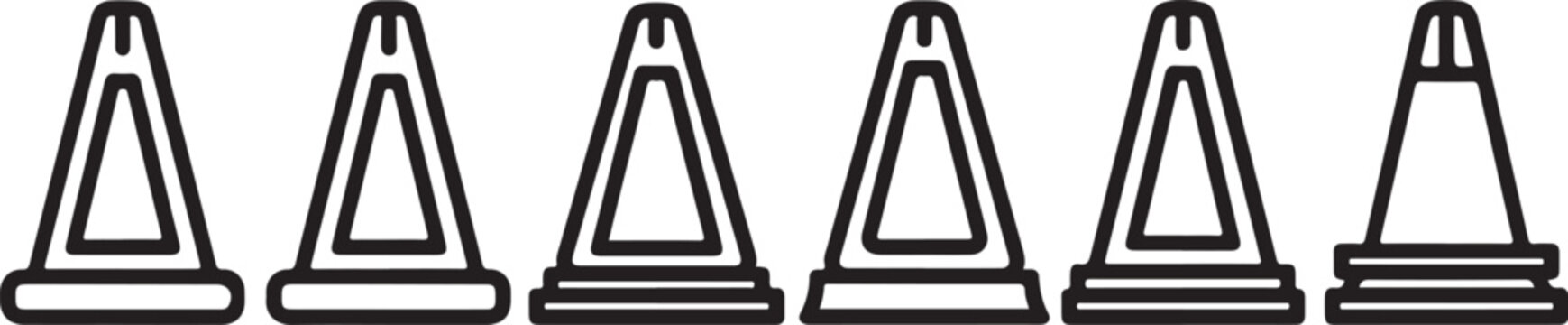 Black vintage balance scale icon set six pieces vector Vector