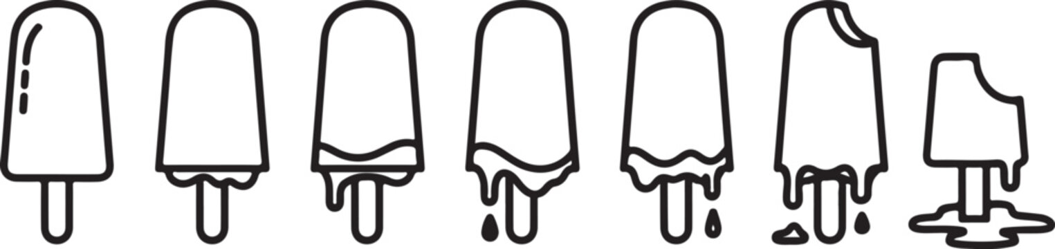 Seven black chairs in a row line up vector icon Vector