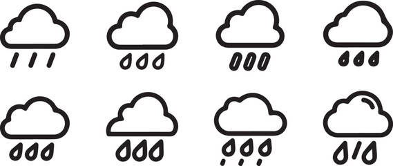 Cartoon monkey face icons in black and white line art style Vector © Sazid