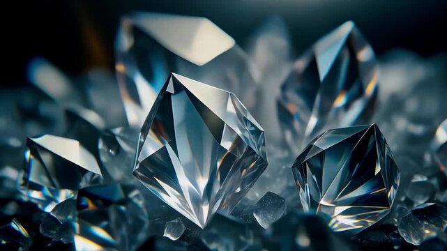 4K High-Tech Commercial Study of Crystalline Vertex Lines and Perfect Prism Angles