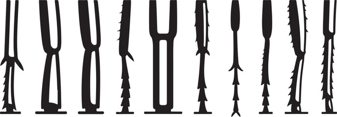 Black alphabet letters u and h vector set Vector © Sazid