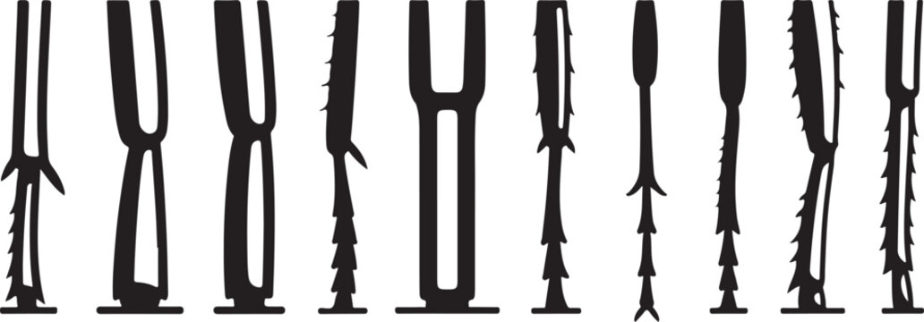 Black alphabet letters u and h vector set Vector