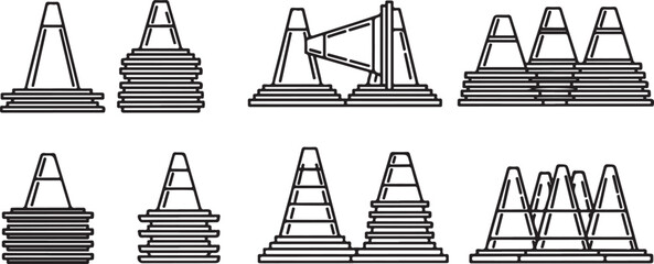 Black and white vector illustration of wooden ladders Vector © Sazid