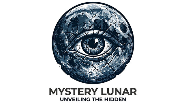 Intriguing eye within a moon, revealing hidden cosmic truths