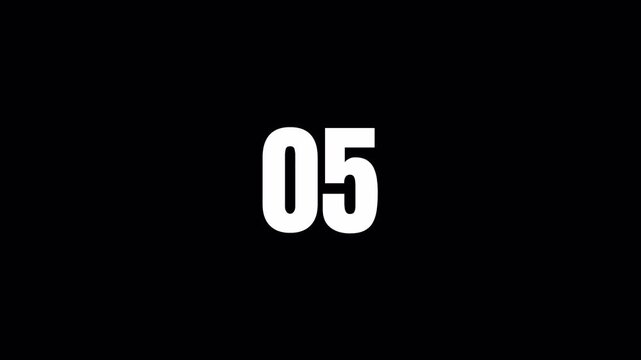10 to 1 second countdown timer animation on a transparent background, Ten second countdown timer animation from 10 seconds to 0 seconds, Digital circular animation from 10 to 0 seconds 