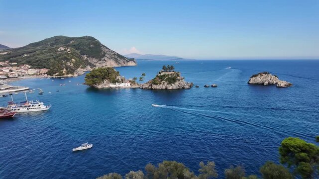 Amazing Summer view of Town of Parga, Epirus, Greece
