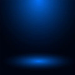 Fototapeta premium smooth gradient dark blue light studio room with copy space for you design background