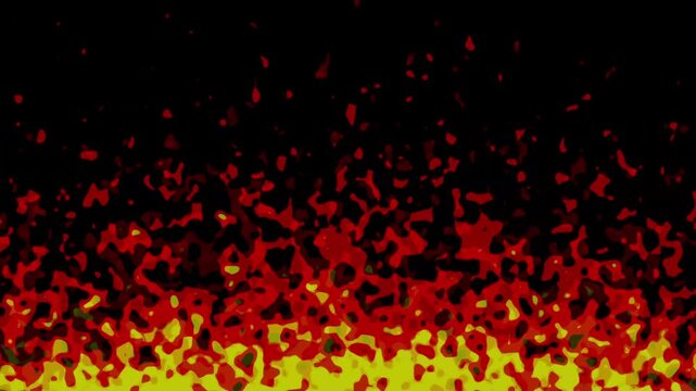 Cartoon **Anime Style Fire Flame** Burning **Overlay on Black** Loop 4K