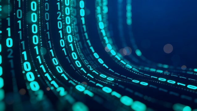 Abstract digital binary code pattern