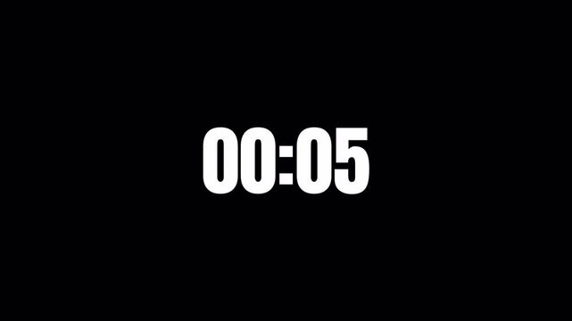 10 to 1 second countdown timer animation on a transparent background, Ten second countdown timer animation from 10 seconds to 0 seconds, Digital circular animation from 10 to 0 seconds 