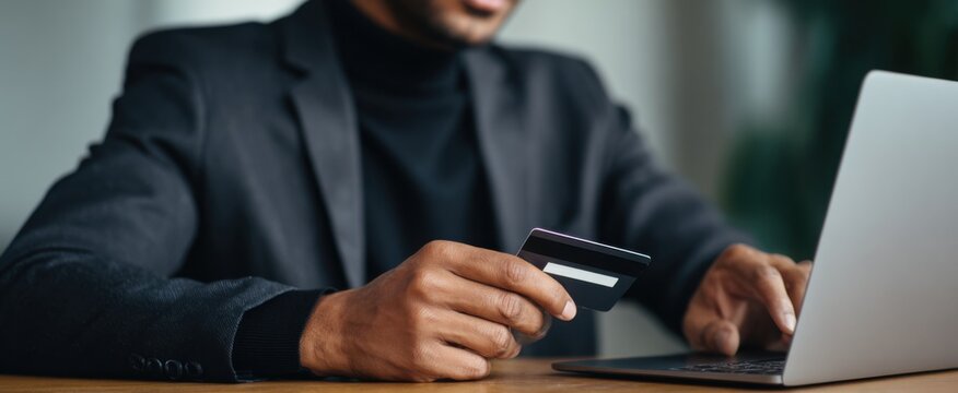 business professional confirming payee payment details during transaction processing