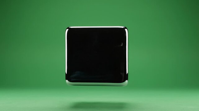 Metallic chrome cube morphing into a sphere in smooth 3d motion loop video clip sequence